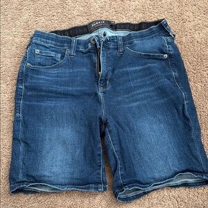 Torrid Blue Jean Shorts with Cuffed Hem